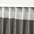 LENDA Curtains with tie-backs, 1 pair, dark grey, 140x300 cm