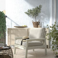BONDHOLMEN Armchair, outdoor, white/beige/Frösön/Duvholmen beige