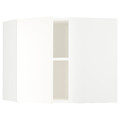 METOD Corner wall cabinet with shelves, white/Vallstena white, 68x60 cm