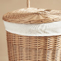 TOLKNING Laundry basket with wheels, handmade Willow, 31 l