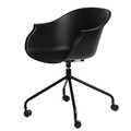 Chair with Castors Roundy, black