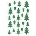 Craft Christmas Self-Adhesive Decoration Set Christmas Tree 24pcs, green