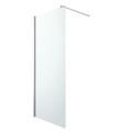 GoodHome Walk-in Shower Panel Beloya 80cm, chrome/transparent