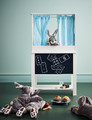 SPISIG Play kitchen with curtains, 55x37x98 cm