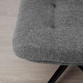 HAVBERG Armchair and footstool, Lejde grey/black