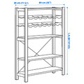 IVAR 1 section/shelves/bottle racks, pine, 89x30x124 cm