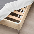 LYNGÖR Slatted mattress base with legs, white, 140x200 cm