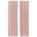 SANELA Curtains, 1 pair, pale pink, 140x300 cm