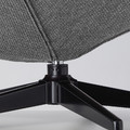HAVBERG Swivel armchair, Lejde grey/black