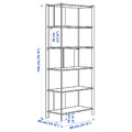 JÄTTESTA Shelving unit, black, 80x195 cm