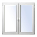 Casement/Tilt and Turn Window PVC Triple-Pane 1165 x 1135 mm, symmetrical, white