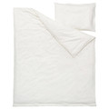 LENAST Quilt cover/pillowcase for cot, white, 110x125/35x55 cm