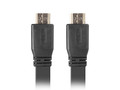 Lanberg Cable HDMI-HDMI v2.0 1.8m black flat 4K 60Hz, full copper