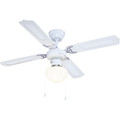 GoodHome Ceiling Fan Light Lari 107 cm E27, white