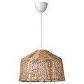 KAPPELAND / HEMMA Pendant lamp, rattan/white