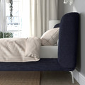 TUFJORD Upholstered bed frame, Tallmyra black-blue/Lönset, Standard King