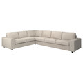 VIMLE Cover for corner sofa, 5-seat, with wide armrests/Gunnared beige