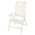 BONDHOLMEN Reclining chair, outdoor, white/beige