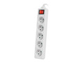 Lanberg Power Strip 5xFR, with circut breaker, full CU, 1.5m, white