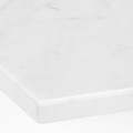GODMORGON / TOLKEN Wash-stand with 2 drawers, high-gloss white/marble effect, 82x49x60 cm