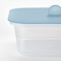 IKEA 365+ Food container with lid, square plastic/silicone, 750 ml