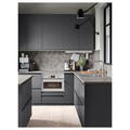 EKBACKEN Worktop, dark grey, marble effect laminate, 186x2.8 cm