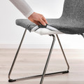 LILLÅNÄS Chair, chrome-plated/Gunnared dark grey