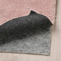 KNARDRUP Rug, low pile, pale pink, 133x195 cm