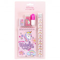 School Set Magical Unicorn - Notepad, Pencils, Hghlighter, Eraser, Sharpener