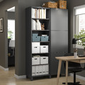 BESTÅ Storage combination with doors, dark grey/Lappviken/Stubbarp dark grey, 120x42x202 cm