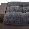 POÄNG Footstool, black-brown/Gunnared dark grey