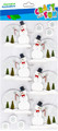 Christmas 3D Decorative Stickers Snowman 6pcs
