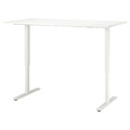 TROTTEN Desk sit/stand, white, 160x80 cm