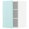METOD Wall cabinet with shelves, white Järsta/high-gloss light turquoise, 40x60 cm