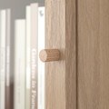 BILLY / OXBERG Bookcase w glass doors/ext unit, oak effect, 40x30x237 cm