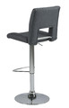 Bar Stool Sylvia, dark grey/brushed metal