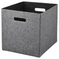 BLÄDDRA Box, grey, 33x38x33 cm