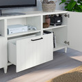 BESTÅ TV bench with doors and drawers, white/Sutterviken/Kabbarp white, 240x42x74 cm