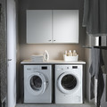 ENHET Storage combination for laundry, anthracite/white, 139x63.5x85.5 cm