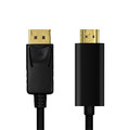 LogiLink DisplayPort Cable 1.2 to HDMI 1.4 1 m, black