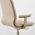 MULLFJÄLLET Conference chair with castors, Naggen beige