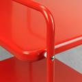 JÄRLÅSA Side table on castors, red, 65x45 cm