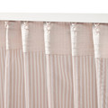 BYMOTT Curtains, 1 pair, white/beige striped, 120x250 cm