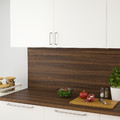 EKBACKEN Worktop, brown walnut effect/laminate, 246x2.8 cm