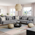 SÖDERHAMN Corner sofa, 6-seat, Tonerud grey