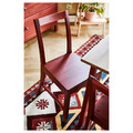 PINNTORP / PINNTORP Table and 4 chairs, light brown stained red stained/red stained, 125 cm