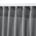 SANDSVINGEL Curtains, 1 pair, grey, 135x300 cm