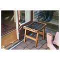 STACKHOLMEN Stool, outdoor, light brown stained, 48x35x43 cm