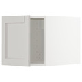 METOD Top cabinet, white/Lerhyttan light grey, 40x40 cm