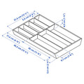 UPPDATERA Cutlery tray, light bamboo, 32x50 cm